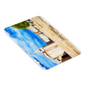 ザダルクロアチアワーターカラーパノラマビュー マグネット (右側)