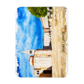 ザダルクロアチアワーターカラーパノラマビュー マグネット (縦)