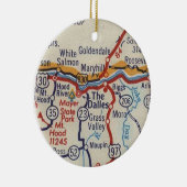 ザダルズORヴィンテージの地図 セラミックオーナメント (右)
