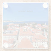 ザダル、クロアチア、オールドタウン ガラスコースター (裏面)