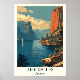 ザダレスオレゴンヴィンテージコロンビアゴージュアート ポスター