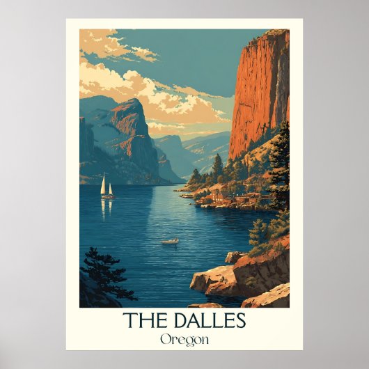 ザダレスオレゴンヴィンテージコロンビアゴージュアート ポスター (正面)