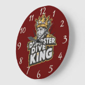 ザダンプスターダイブキングスクレスト ラージ壁時計 (傾斜)