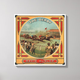 ザダービーヴィンテージ競馬デビッド・ダンロップ キャンバスプリント
