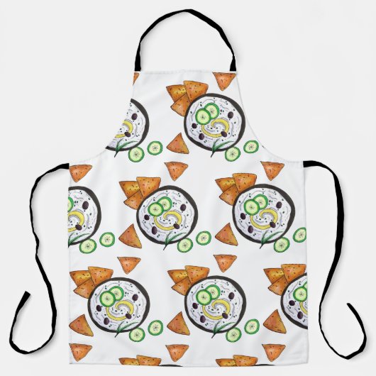 ザチキギリシャのメゼディップフードギ地中海のリシャ エプロン (正面)