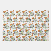 ザチキギリシャのメゼディップフードギ地中海のリシャ キッチンタオル (横)