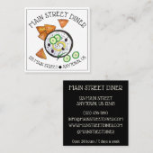 ザチキギリシャのメゼディップフードギ地中海のリシャ スクエア名刺 (正面/裏面)