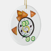 ザチキギリシャのメゼディップフードギ地中海のリシャ セラミックオーナメント (右)