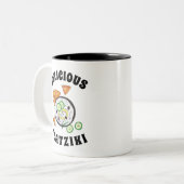 ザチキギリシャのメゼディップフードギ地中海のリシャ ツートーンマグカップ (正面左)