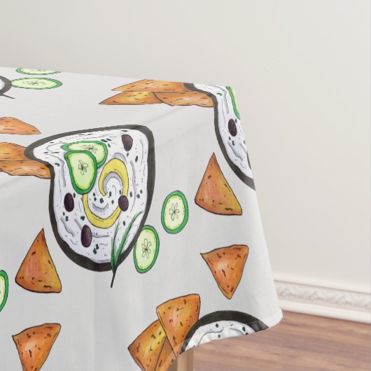 ザチキギリシャのメゼディップフードギ地中海のリシャ テーブルクロス (インサイチュ)