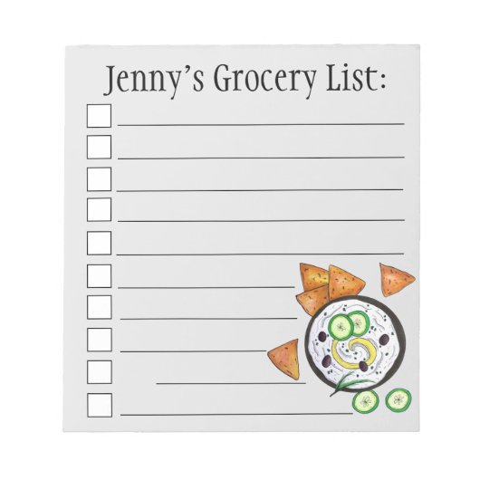 ザチキギリシャのメゼディップフードギ地中海のリシャ ノートパッド (正面)