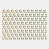 ザチキギリシャのメゼディップフードギ地中海のリシャ ラッピングペーパーシート (正面3)