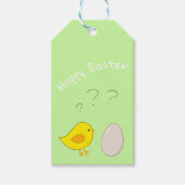 ザチキンまたは卵イースター漫画かわいいおもしろい ギフトタグ (正面)