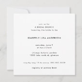 ザチャンパポップ・アートのンピンクカリグラフィーブライダルシャワー 招待状 (裏面)