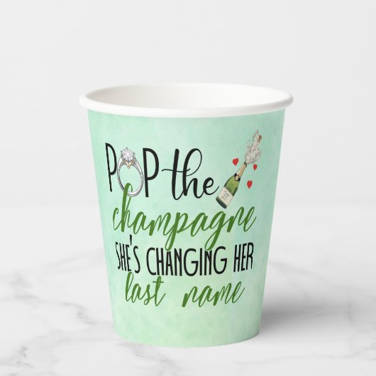 ザチャンパポップ・アートのン婚約紙カップ 紙コップ (正面)