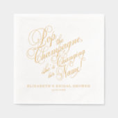 ザチャンパポップ・アートのーニュブライダルシャワー 箔ナプキン (正面)