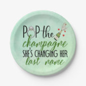 ザチャンパポップ・アートのーニュ婚約紙プレート ペーパープレート (正面)