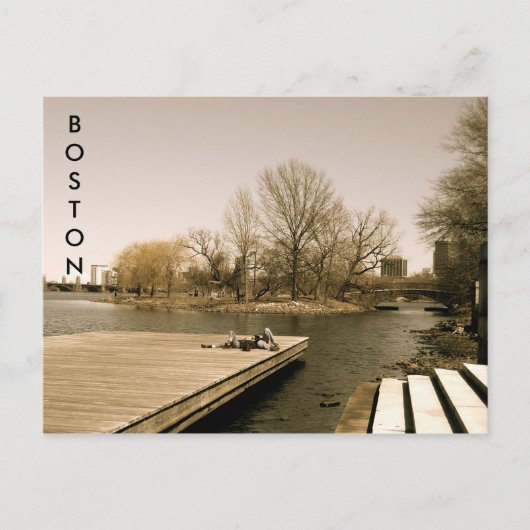 ザチャールズリバーエスプラナード（セピア） ポストカード (正面)