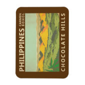 ザチョコレートヒルズフィリピンヴィンテージ マグネット (縦)