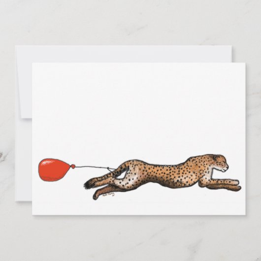 ザチーターと赤いバルーンパーティの招待状 招待状 (正面)