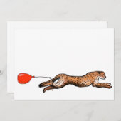 ザチーターと赤いバルーンパーティの招待状 招待状 (正面/裏面)