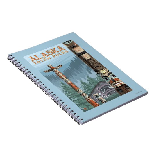 ザックスマントーテムヴィレッジヴィンテージトラベルポスター ノートブック (右側)