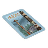 ザックスマントーテムヴィレッジヴィンテージトラベルポスター マグネット (右側)