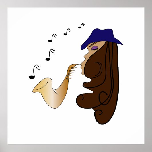 ザックス奏者ジャズレディ ポスター (正面)