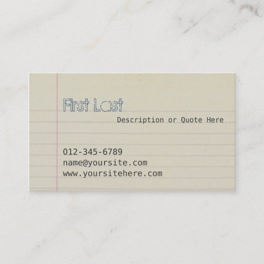 ザック 名刺 (正面)