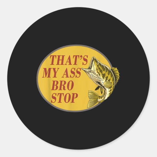 ザッツマイブロストップおもしろい魚釣り ラウンドシール (正面)