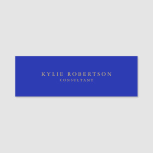 ザッフルブルー金ゴールドカラープロフェッショナルトレンディー モダン 名札