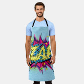 ザップオールオーバープリントエプロン エプロン (着用した状態)