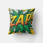 ザップ ファン レトロ コミック ブック ポップ アート クッション (裏面)