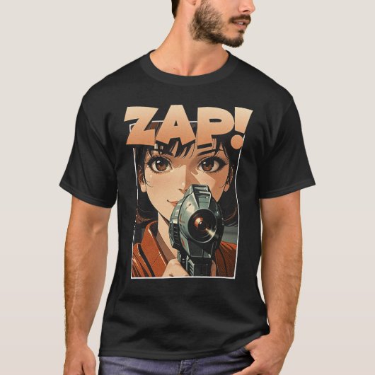 ザップ!ヴィンテージ・アニメ Tシャツ (正面)
