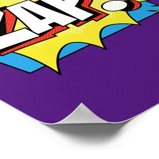 ザップ!帯電ポップ・アートの芸術漫画行動 ポスター (角)