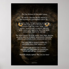 ザツウルブチェロキーストーリーアメリカン先住民プリント ポスター