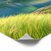 ザツリーで咲くヘイブン白熱［赤熱］光を放つ ポスター (角)