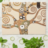 ザツリーオブライフバードグスタフクリムト キッチンタオル (折り畳み)