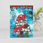 ザツリークリスマスフォークアートカスタム饗宴 招待状 (スタンド正面)