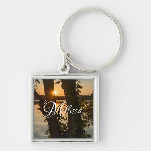 ザツリーズサンライズスクエアキーチェーン キーホルダー (正面)