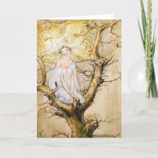 ザツリーフェアリーヴィンテージグリーティングカード カード (正面)