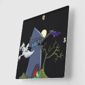 ザツリー幽霊のよく出るハウス – スクエア壁時計 (傾斜)