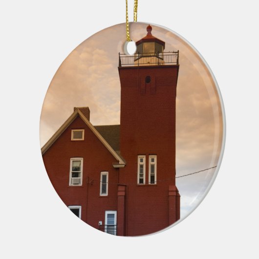 ザツーハーバーライトハウスオーバーアゲート湾 セラミックオーナメント (左)