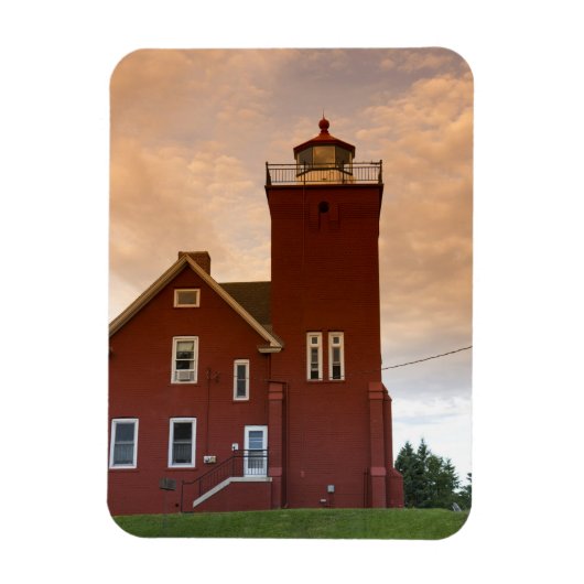 ザツーハーバーライトハウスオーバーアゲート湾 マグネット (縦)