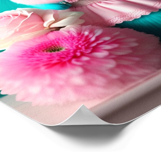 ザティール(緑がかった色)バニーイースターポートレート ポスター (角)