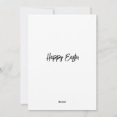 ザティール(緑がかった色)バニーポートレートイースターカード シーズンカード (裏面)