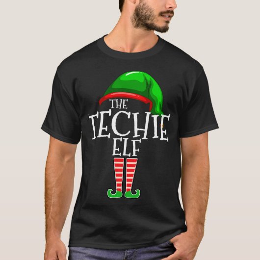ザテクシー小妖精や小人ファミリーマッチングクリスマス Tシャツ (正面)
