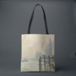 ザテムズアンダーウェストミンスターby Claude Monet トートバッグ<br><div class="desc">クロード・モネのThames Below Westminster (1871)はヴィンテージの印象派のアートの作品で航海の素晴らし絵画、遠くにウェストミンスター・アビーとテムズ川の船が乗っている海事海景を特集している。アーティストについて：クロード・モネ(1840-1926)は印象派の運動の創始者であフランスのり絵画、その絵画の大部分は「空中に浮かぶ」（野外に浮かぶ）スタイル印象派の風景である。</div>
