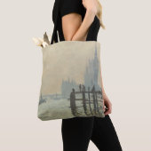 ザテムズアンダーウェストミンスターby Claude Monet トートバッグ (クローズアップ)