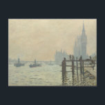 ザテムズアンダーウェストミンスターby Claude Monet ポストカード<br><div class="desc">クロード・モネのThames Below Westminster (1871)はヴィンテージの印象派のアートの作品で航海の素晴らし絵画、遠くにウェストミンスター・アビーとテムズ川の船が乗っている海事海景を特集している。アーティストについて：クロード・モネ(1840-1926)は印象派の運動の創始者であフランスのり絵画、その絵画の大部分は「空中に浮かぶ」（野外に浮かぶ）スタイル印象派の風景である。</div>